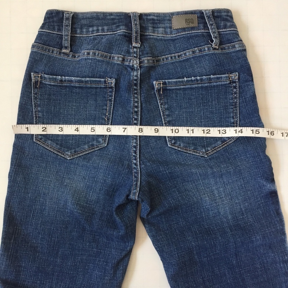 RSQ High Rise Straight Leg Loose Fit Denim Jeans - Picture 8 of 15